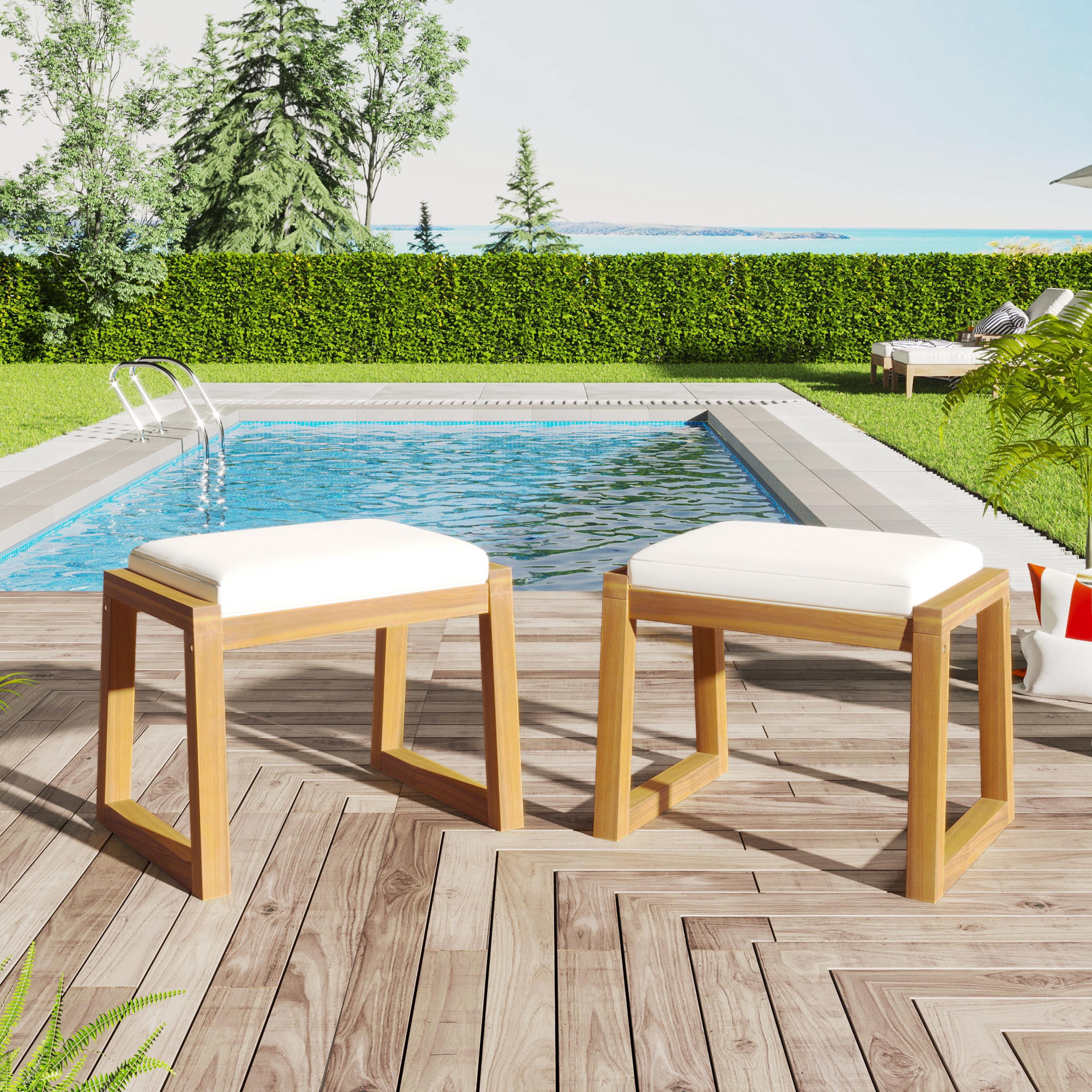 MAYEERTY Natural Oak Wood Dining Bench - Multi-functional for Dining Room/Bedroom