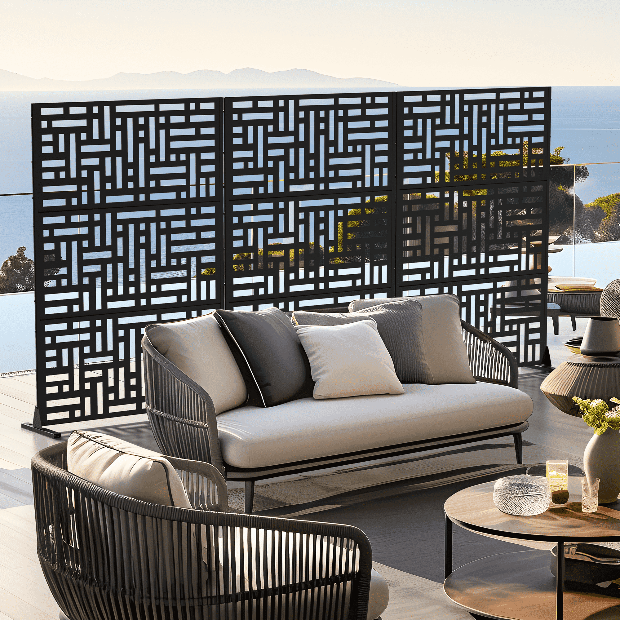MAYEERTY Tall Extra Wide Extra Wide Privacy Screen, Folding Privacy Screens with Diamond Double-Weave Room dividers and Freestanding Room Dividers Privacy Screens