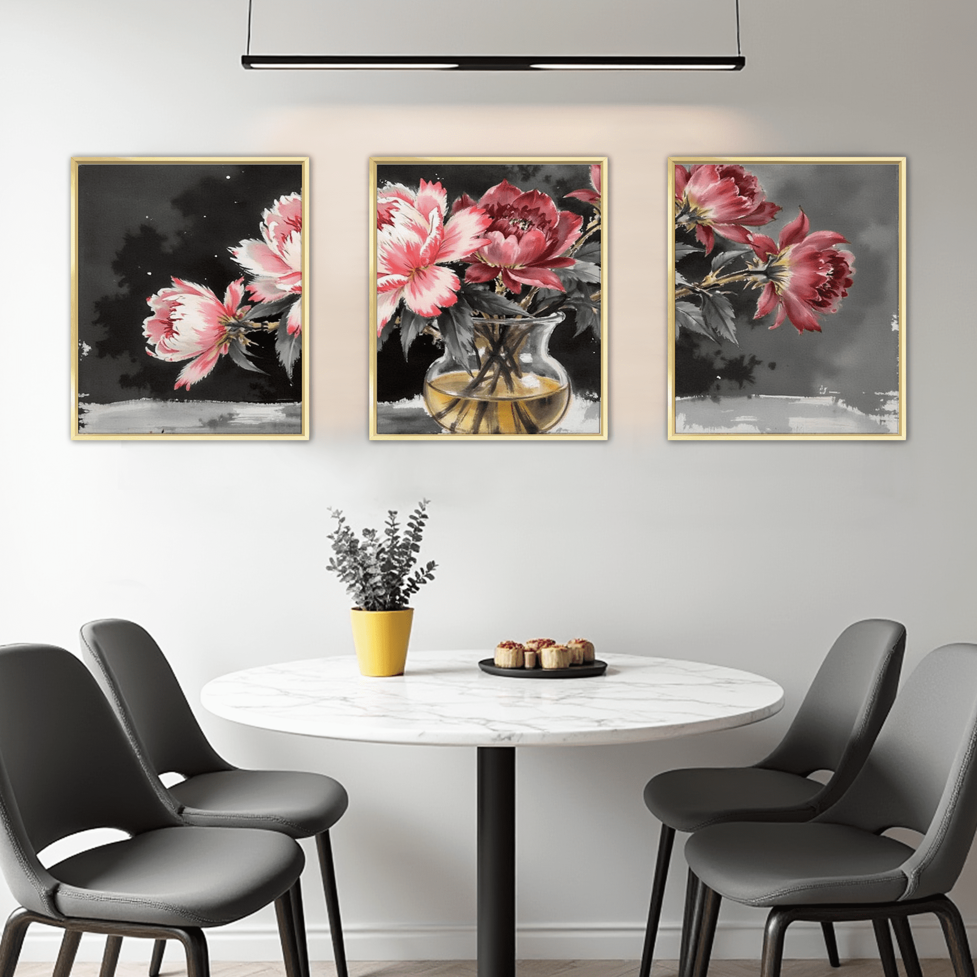 MAYEERTY Modern Abstract Wall Art Painting, Living Room Decor, Glod Aluminum Alloy Frame, 7.87"x9.84"