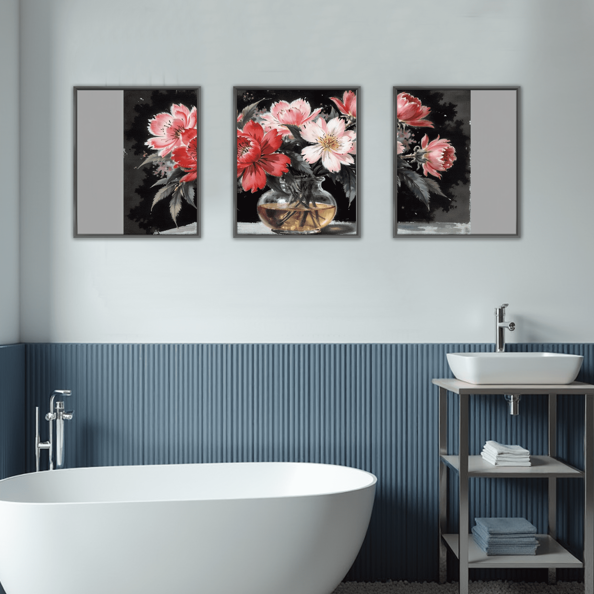 MAYEERTY Modern Abstract Wall Art Painting, Living Room Decor, Black Aluminum Alloy Frame, 7.87"x9.84"