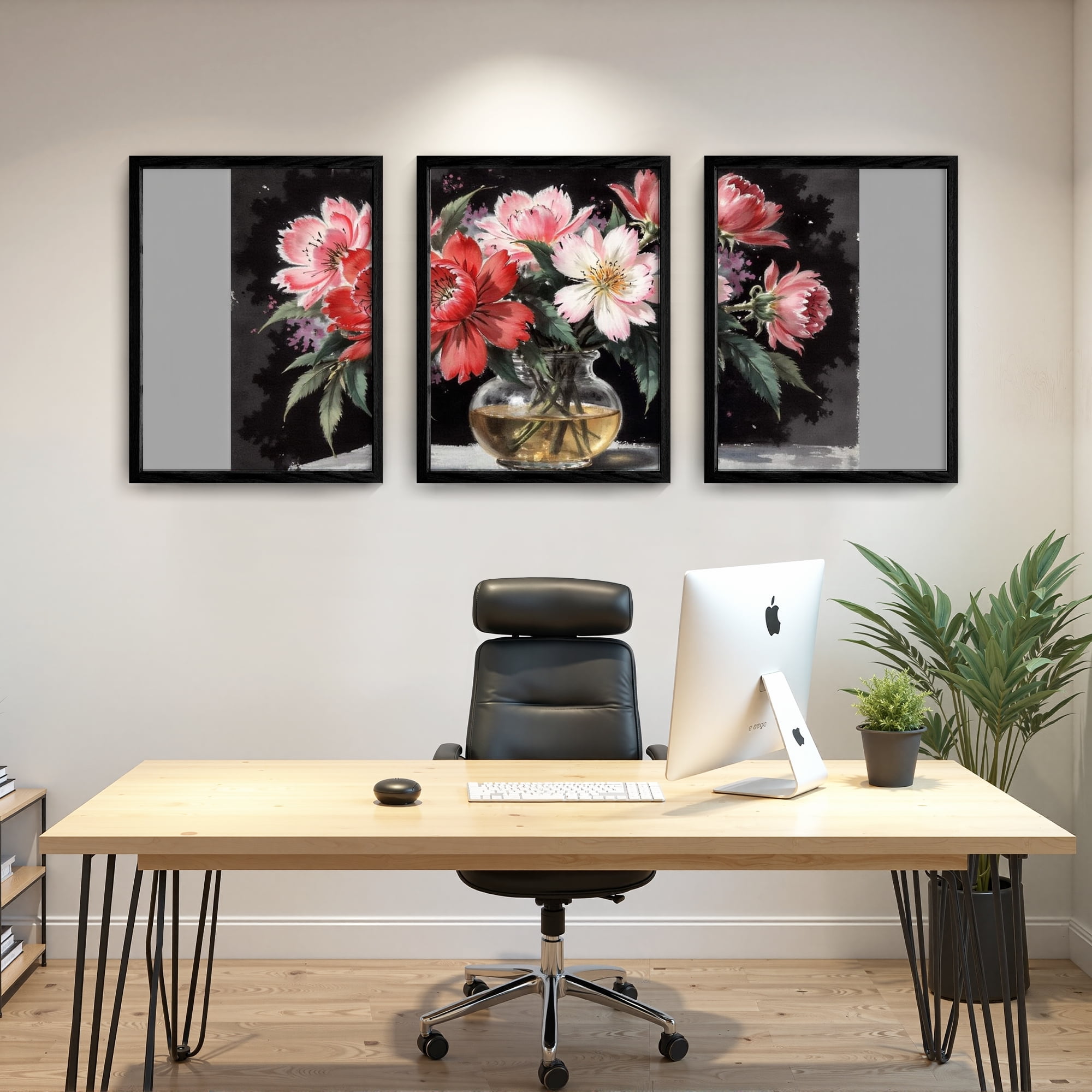 MAYEERTY Modern Abstract Wall Art Painting, Living Room Decor, Black MDF Frame, 7.87"x9.84"