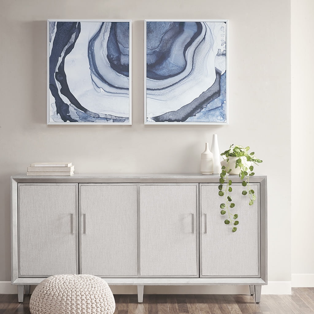 MAYEERTY Wavy Texture Diptych 2-Piece Framed Canvas Wall Art Set