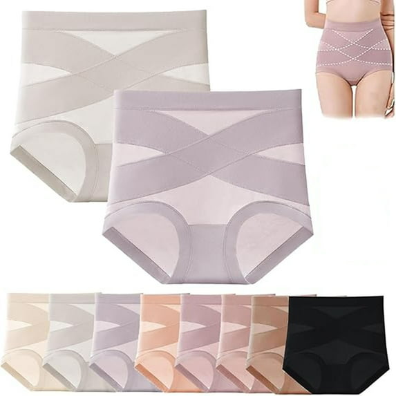 Doveloom Leak Proof Tummy Control Panties, Ultimate Comfort Leakproof and Shaping Seamless Cotton High-Waist Briefs