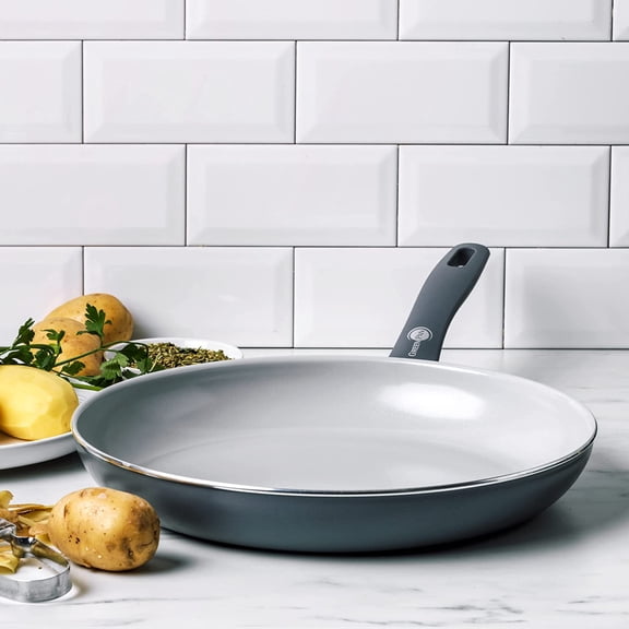 Dover 12-Inch Healthy Ceramic Nonstick Frying Pan Skillet, PFAS-  Cookware with Comfort Grip Handle