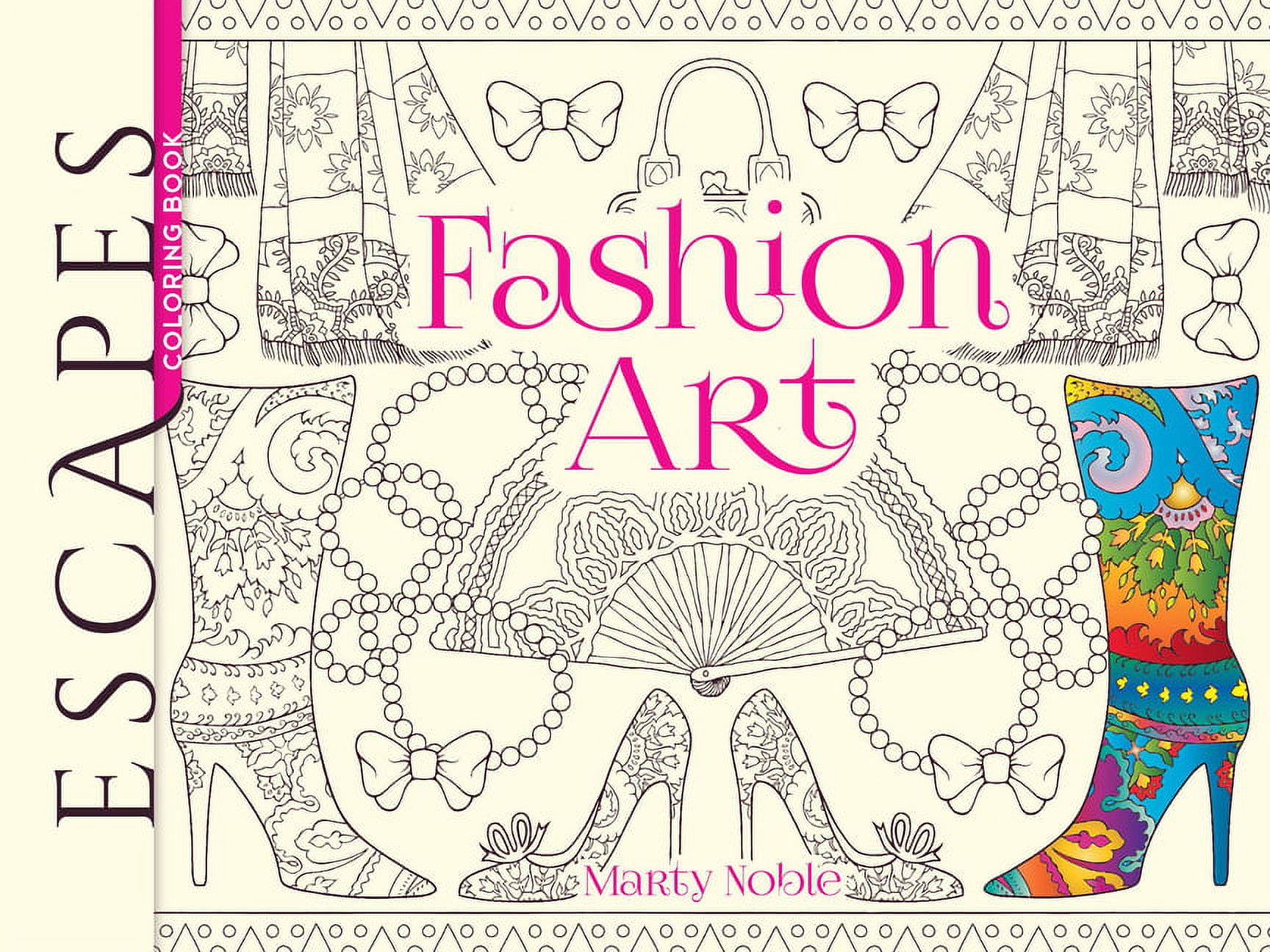 Dover Adult Coloring Books: ESCAPES Fashion Art Coloring Book ...