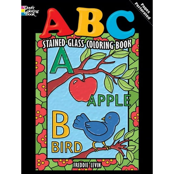 Dover Alphabet Coloring Books ABC Stained Glass Coloring Book, (Paperback)
