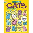 thumbnail image 1 of Dover Animal Coloring Books Happy Cats Coloring Book/Happy Cats Color by Number: 2 Books in 1/Flip and See!, (Paperback), 1 of 3