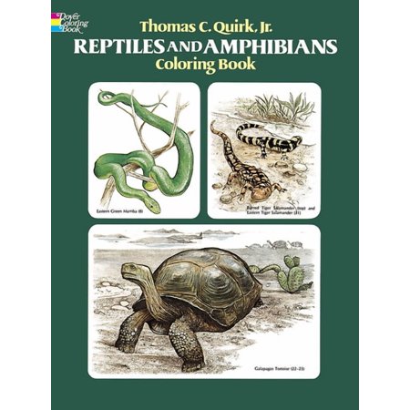Dover Animal Coloring Books Reptiles and Amphibians Coloring Book, (Paperback)
