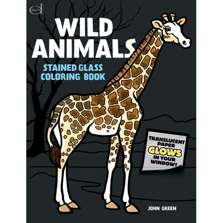 Dover Animal Coloring Books Wild Animals Stained Glass Coloring Book, (Paperback)