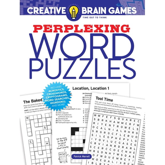 Dover Brain Games & Puzzles Creative Brain Games Perplexing Word Puzzles, (Paperback)