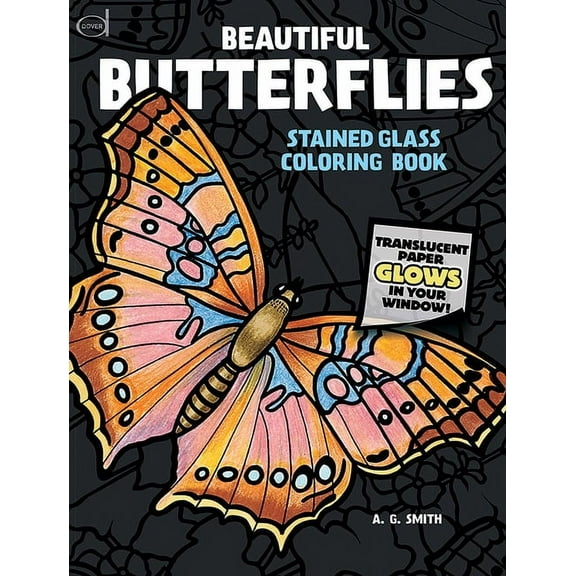 Dover Butterfly Coloring Books Beautiful Butterflies Stained Glass Coloring Book, (Paperback)