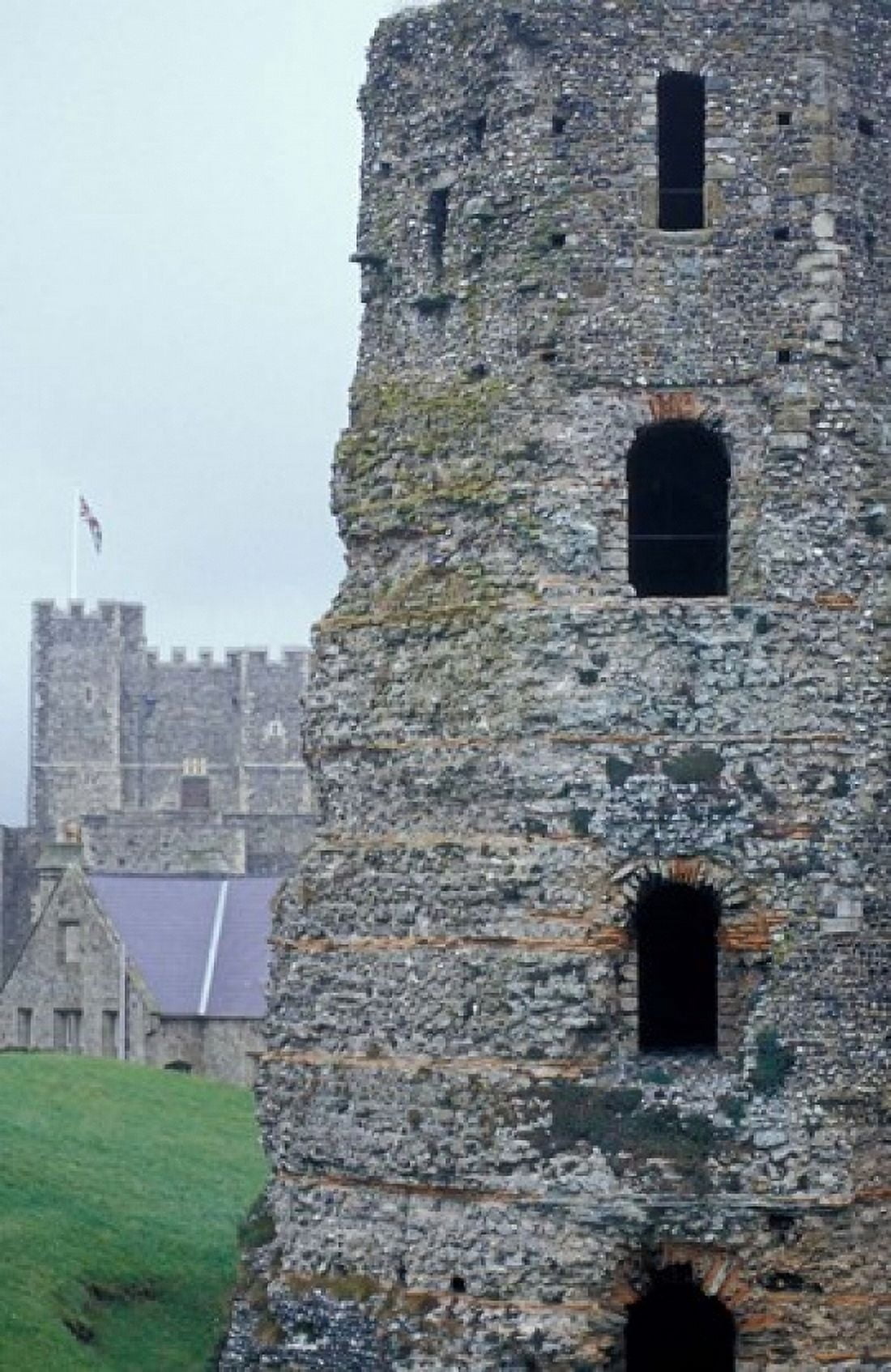 Dover Castle Roman Lighthouse Kent England Canvas Art - Nik Wheeler DanitaDelimont (11 x 17)