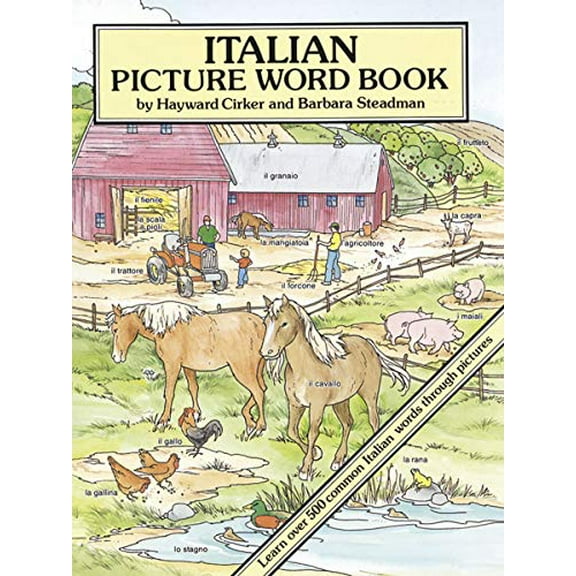 Pre-Owned Dover Children's Language Activity Books: Italian Picture Word Book (Paperback)