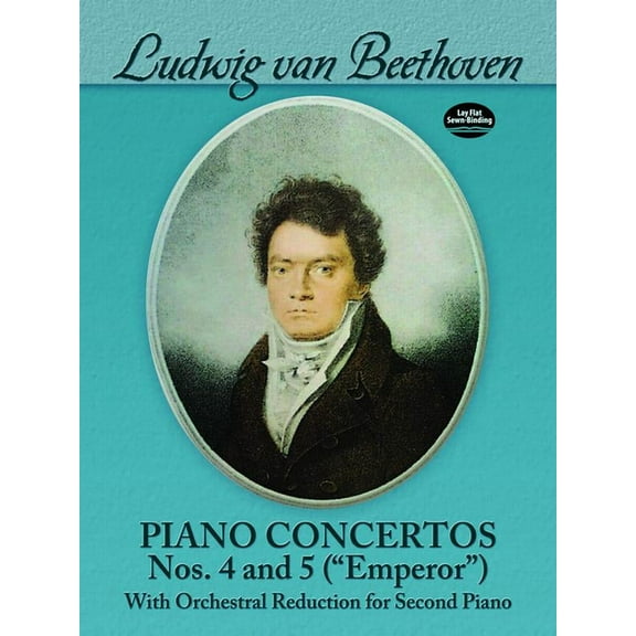 Dover Classical Piano Music: Four Hands Piano Concertos Nos. 4 and 5 (Emperor): With Orchestral Reduction for Second Piano, (Paperback)
