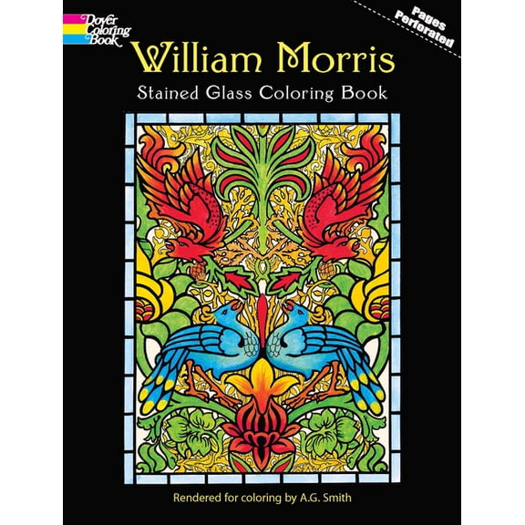Dover Design Coloring Books William Morris Stained Glass Coloring Book, (Paperback)