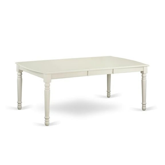 Dover Dining Room Table with 18 in. Butterfly Leaf in. Linen White Finish