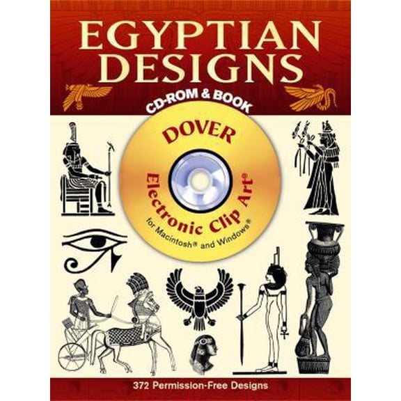 Pre-Owned Egyptian Designs CD-ROM and Book (Dover Electronic Clip Art), 9780486999586, 0486999580, Paperback,