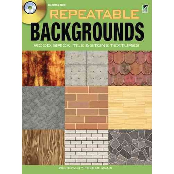 Pre-Owned Dover Electronic Clip Art: Repeatable Backgrounds: Wood, Brick, Tile and Stone Textures CD-ROM and Book (Paperback)