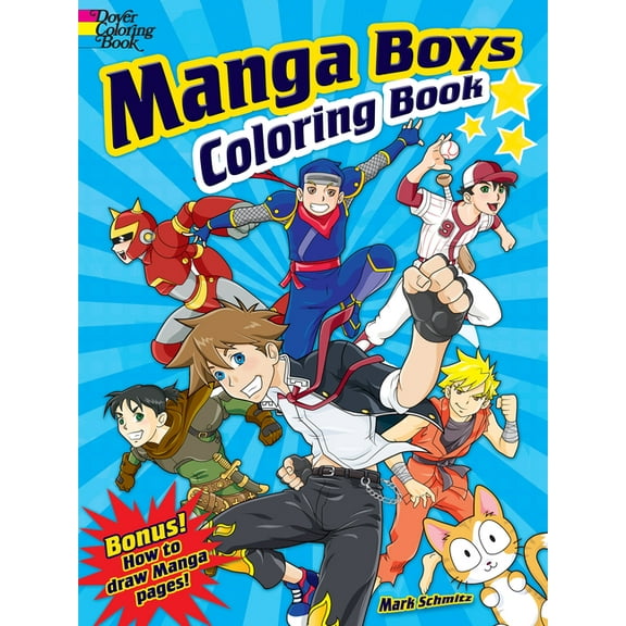 Dover Fantasy Coloring Books: Manga Boys Coloring Book (Paperback)