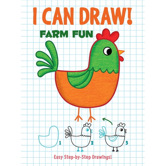 Dover How to Draw I Can Draw! Farm Fun: Easy Step-By-Step Drawings, (Paperback)