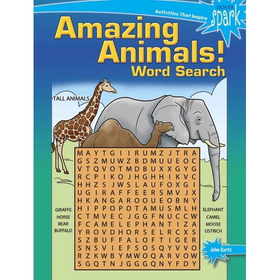 Dover Kids Activity Books: Animals Spark: Amazing Animals! Word Search, (Paperback)