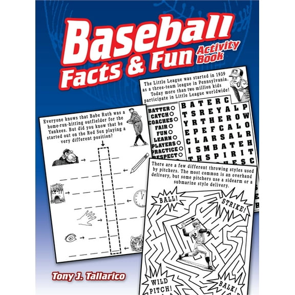 Dover Kids Activity Books Baseball Facts & Fun Activity Book, (Paperback)