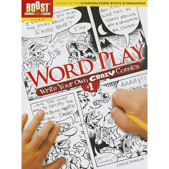 Dover Kids Activity Books Boost Word Play: Write Your Own Crazy Comics #1, (Paperback)