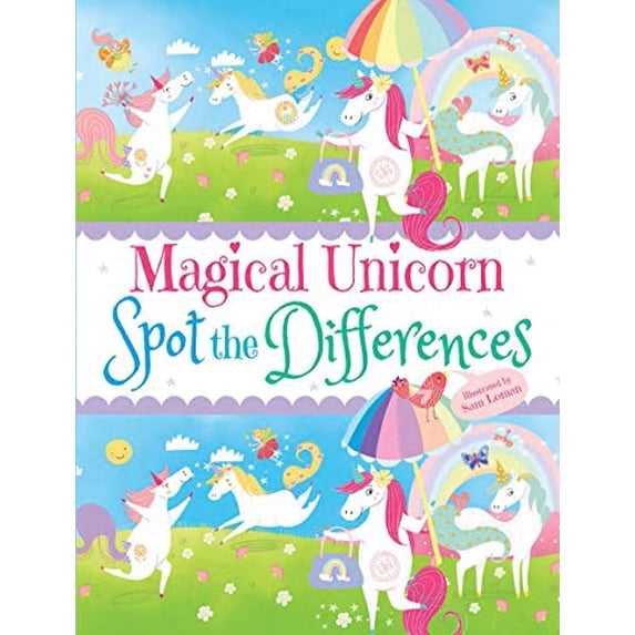 Pre-Owned Dover Kids Activity Books: Fantasy Magical Unicorn Spot the Differences, (Paperback)