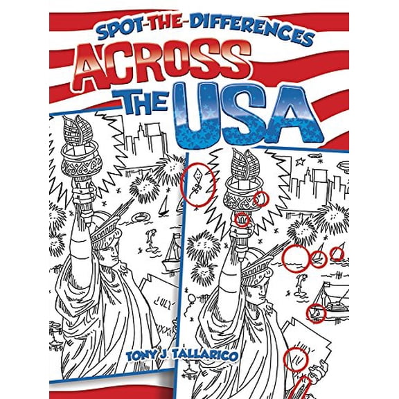 Pre-Owned Dover Kids Activity Books: U.S.A.: Spot-the-Differences Across the USA (Paperback)