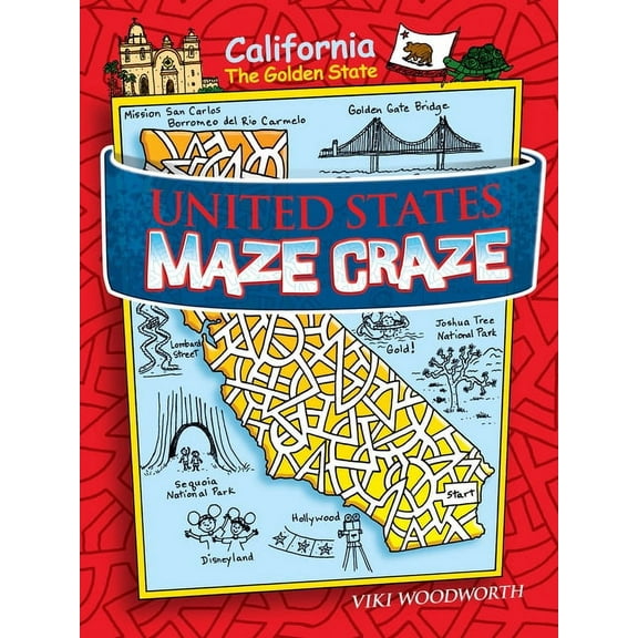 Dover Kids Activity Books: U.S.A. United States Maze Craze, (Paperback)