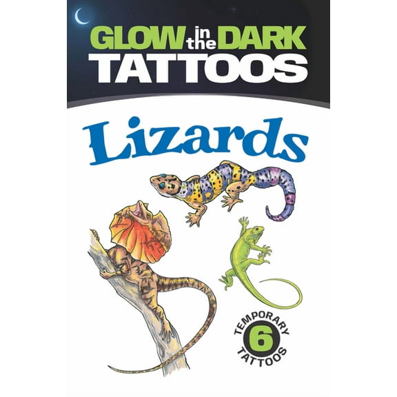 Dover Little Activity Books: Animals Glow-In-The-Dark Tattoos: Lizards, (Paperback)