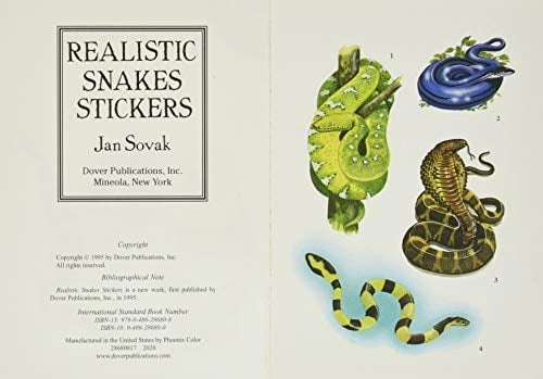 Pre-Owned Dover Little Activity Books: Animals: Realistic Snakes ...