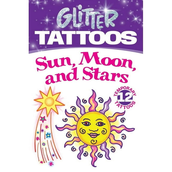Dover Little Activity Books: Nature Glitter Tattoos Sun, Moon, Stars, (Paperback)