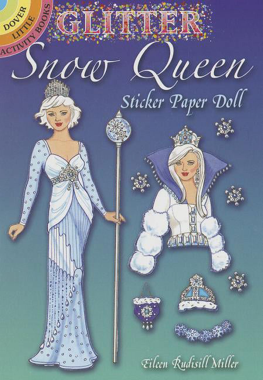 Dover Little Activity Books Paper Dolls Glitter Snow Queen Sticker