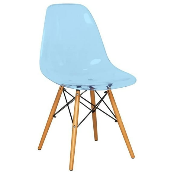 Dover Molded Side Chair, Transparent Blue
