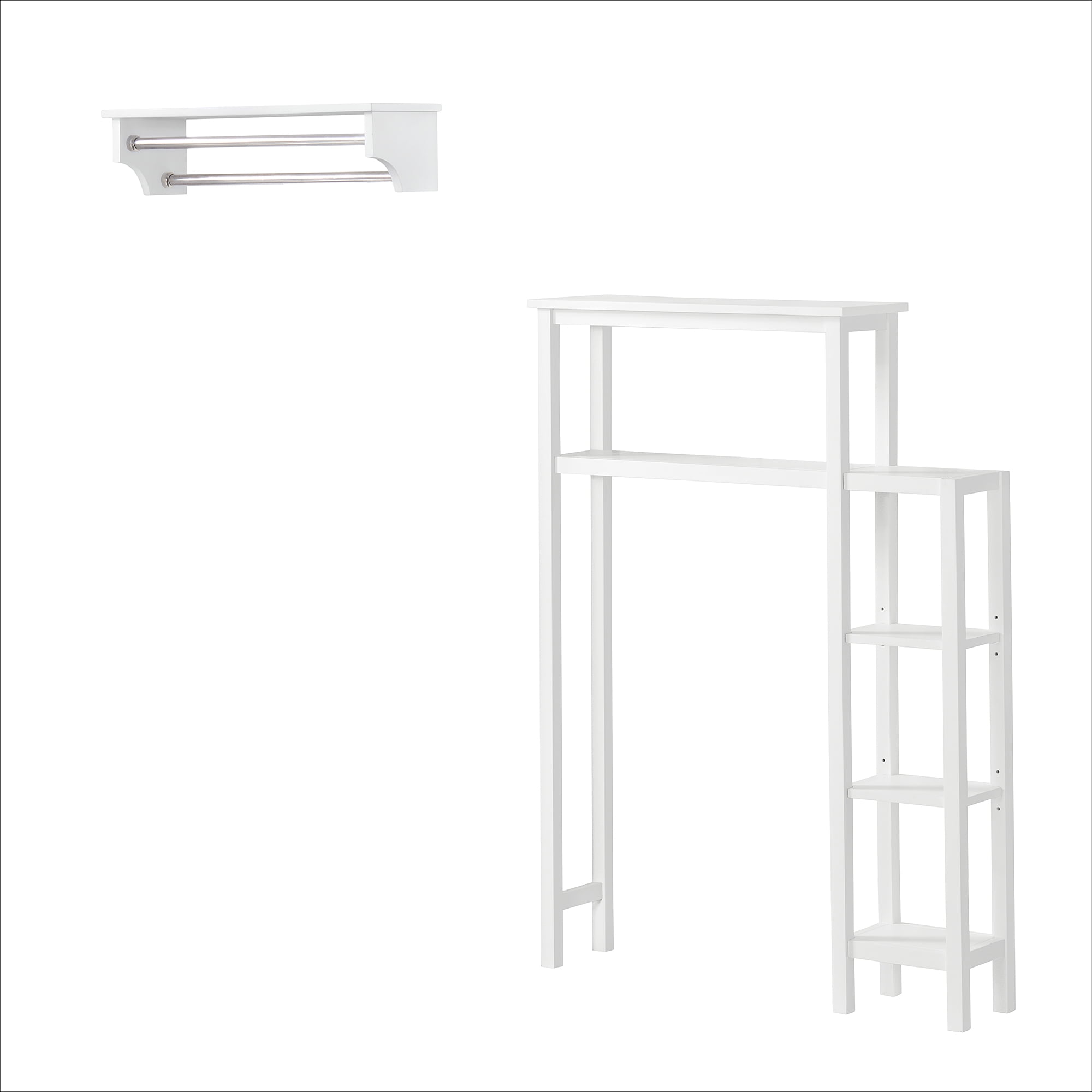 Dover Over Toilet Organizer with Side Shelving, Bathroom Shelf with 2
