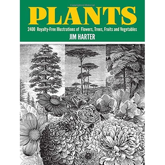 Pre-Owned Plants: 2,400 Royalty-Free Illustrations of Flowers, Trees, Fruits and Vegetables (Paperback) 0486402649 9780486402642