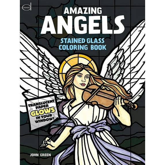 Dover Religious Coloring Book Amazing Angels Stained Glass Coloring Book, (Paperback)