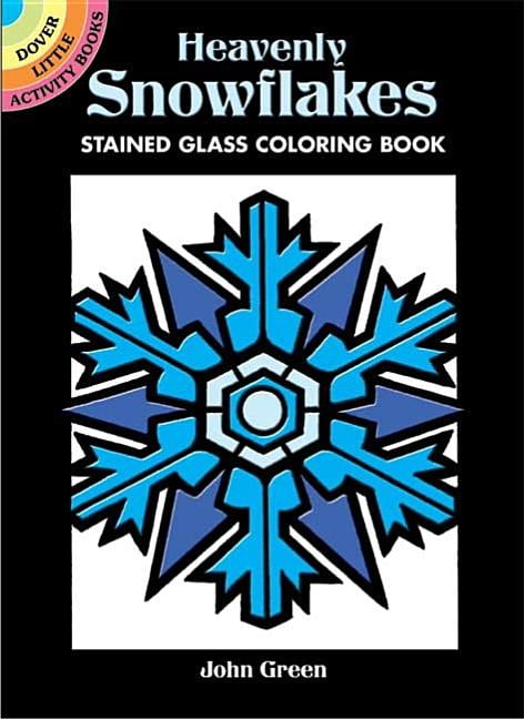 Dover Stained Glass Coloring Book: Heavenly Snowflakes Stained Glass ...