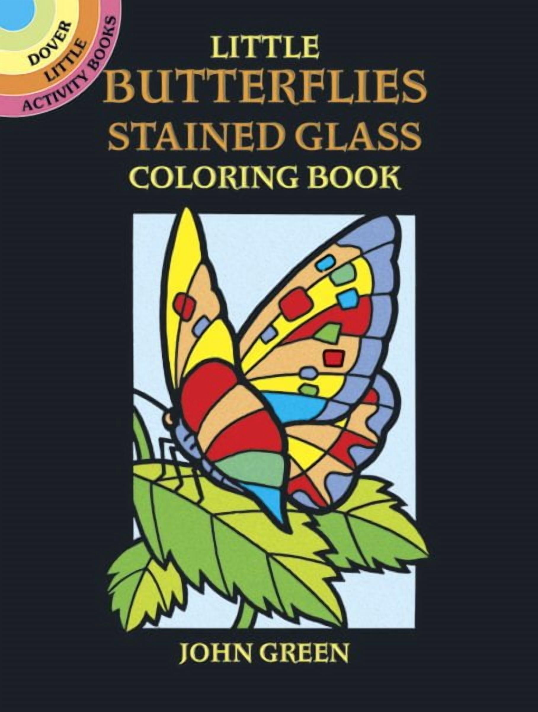 Dover Stained Glass Coloring Book: Little Butterflies Stained Glass ...