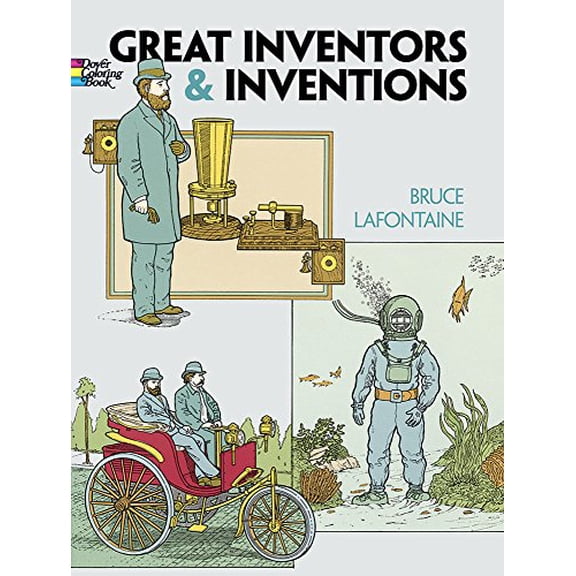 Pre-Owned Great Inventors and Inventions Coloring Book (Dover World History Coloring Books) Paperback