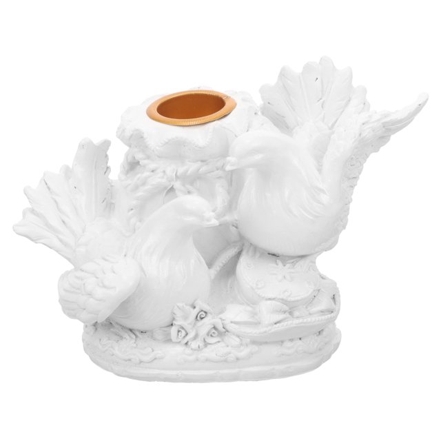 Doves Candle Holder European Couple Doves Candlestick Resin Crafts