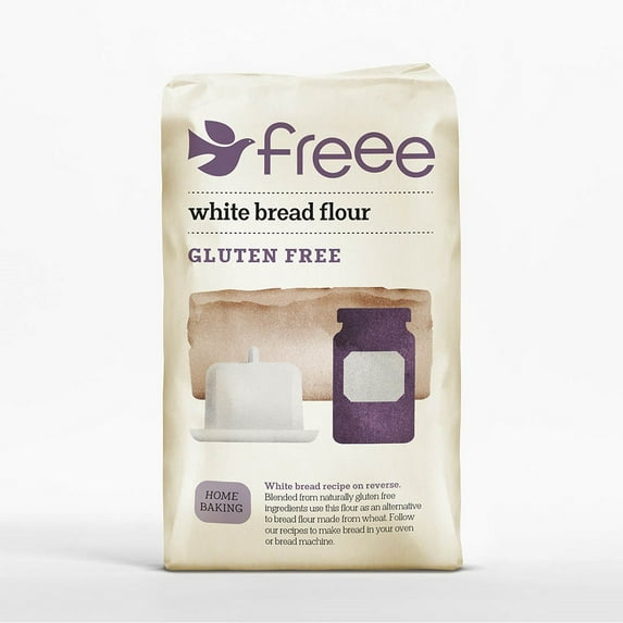 Doves Farm Freee White Bread Flour 1KG (Pack of 5)