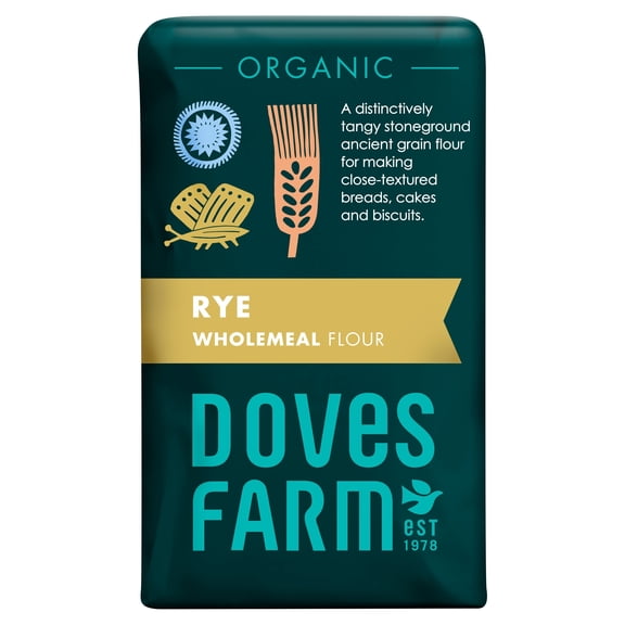 Doves Farm Organic Rye Flour 1Kg, Imported from Britain