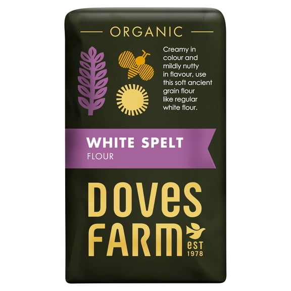 Doves Farm Organic White Spelt Flour 1Kg, Imported from Britain