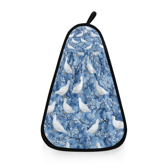 Doves Pattern Hanging Towel Hand Towel 16.53x12.20in Quick-Drying for Kitchen and Bathroom Use