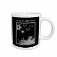 thumbnail image 1 of 3drose, Doves, Snowballs and Snowflakes, Seasons Greetings, Silver on Black, 11oz Mug, 1 of 6