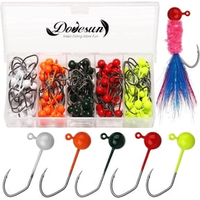 Fishing Jig Heads 1/32oz Small Bass Jigs for Fly Fishing for Crappie Flies Swimbaits 100PCS