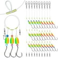 thumbnail image 1 of Dovesun Pre-Rigged Pompano Rigs for Surf Fishing with Three Hooks, 10Pack, 1 of 5