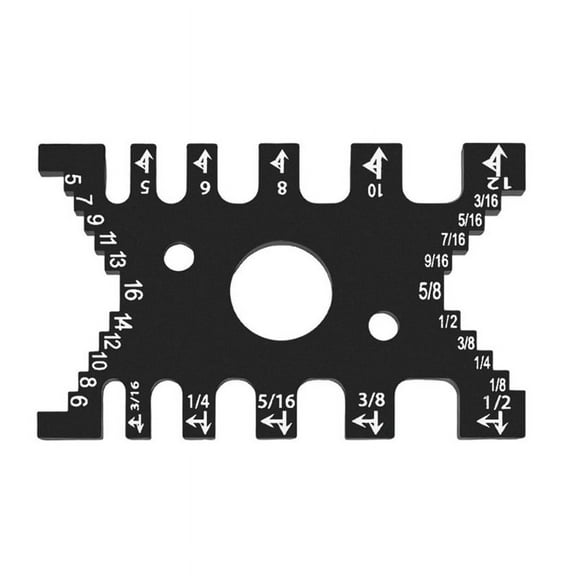 Dovetail Jig - Woodworking Tenon-Gaps Gauge Measuring Card Aluminum Alloy Depth Gauge for Tenon Cutter, Router Bit A